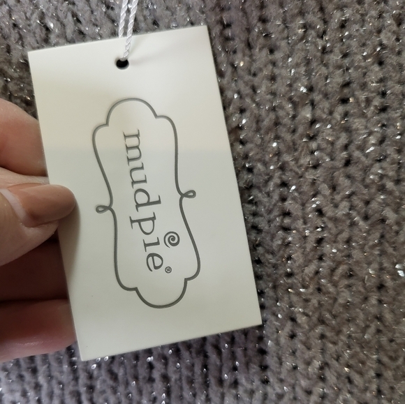 NWT Mudpie small gray mock neck bishop sleeves - Picture 4 of 13